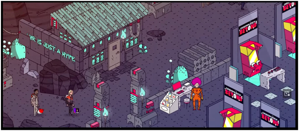 Figure 2 A Still from the trailer for DreamHack Beyond a browser based convention experiences launched by DreamHack during the pandemic. It bore similarity to browser based games like Habbo Hotel https://www.youtube.com/watch?v=9rOyf-HaVdY&t=64s